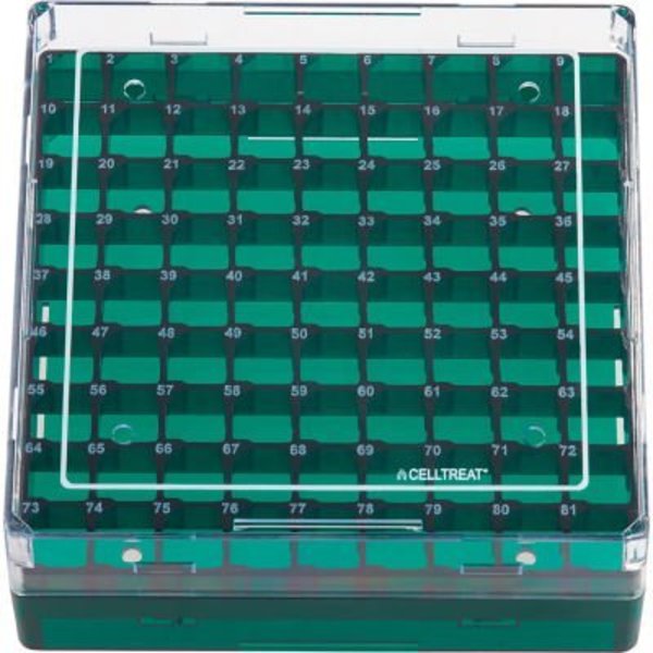 Celltreat Scientific Products CELLTREAT Storage Box, CF Cryogenic Vial, 100 Place, Polycarbonate, Non-sterile 229945
